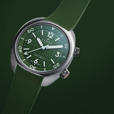 Farer Hecla Hunter Green Aqua Compressor - Titanium Dive Watch