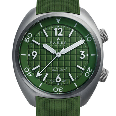 Farer Hecla Hunter Green Aqua Compressor - Titanium Dive Watch
