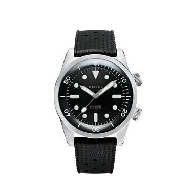 Baltic Aquascaphe Dual Crown Black - Black Tropic Strap