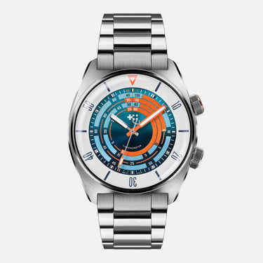 Christopher Ward C65 Super Compressor Elite - Blue/Orange - Bader bracelet