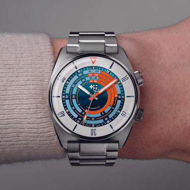 Christopher Ward C65 Super Compressor Elite - Blue/Orange - Bader bracelet