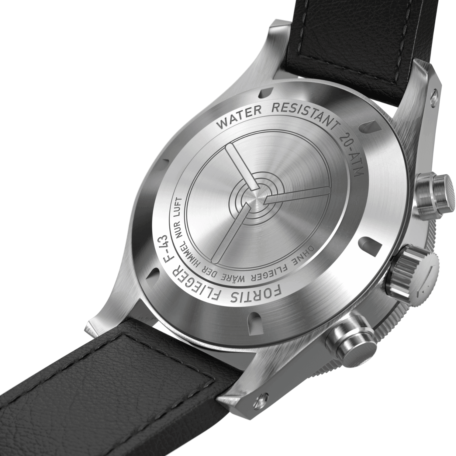 Flieger F-43 Bicompax  Black AS / Caseback