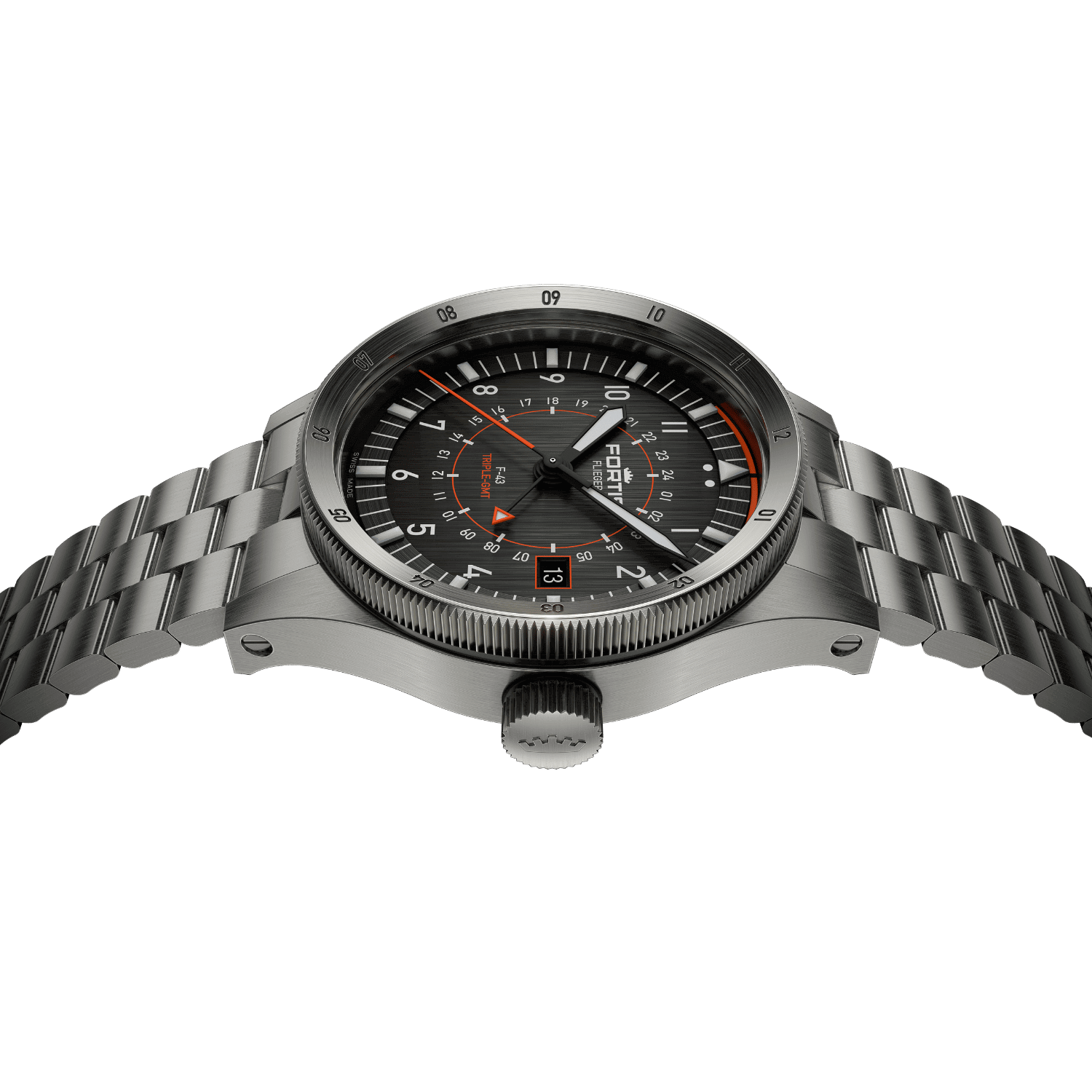 Flieger F-43 Triple-GMT Original BB / Flat