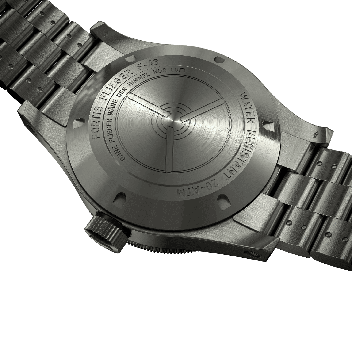 Flieger F-43 Triple-GMT Original BB / Caseback