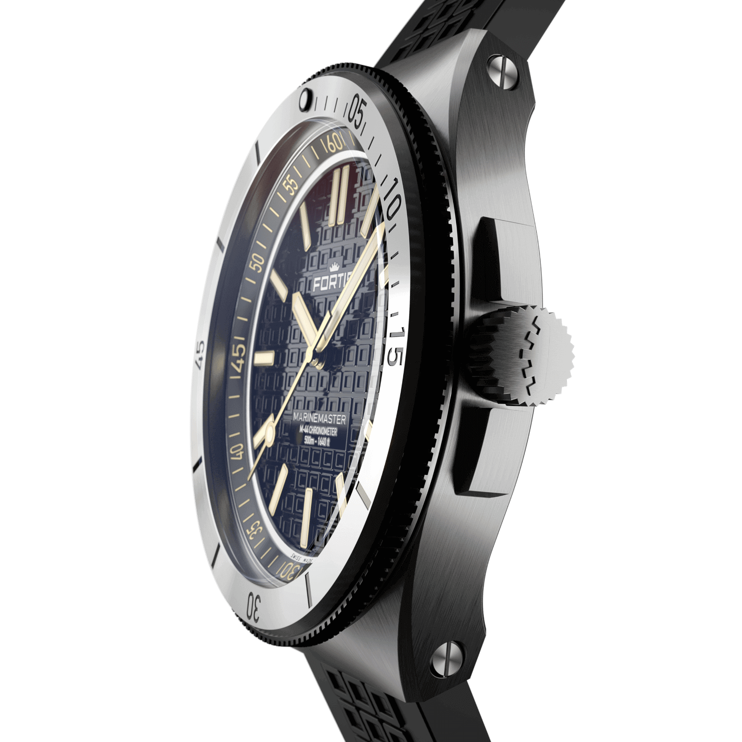 Marinemaster M44 Black Resin HS / crown