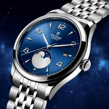 TUDOR 1926 Luna 39mm Blue Sunray Moonphase Dial Automatic Watch