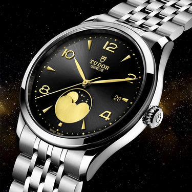 TUDOR 1926 Luna 39mm Black/Gold Moonphase Dial Automatic Watch