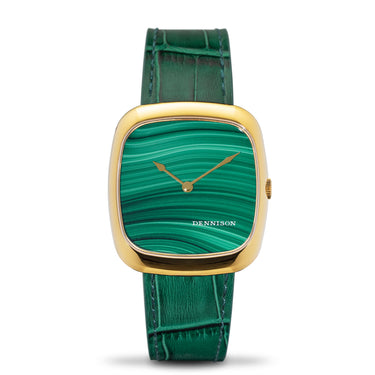 Dennison Green Malachite Stone Dial Gold