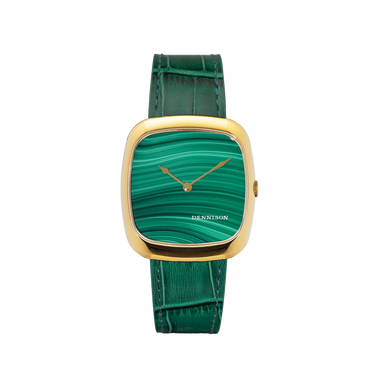 Dennison Green Malachite Stone Dial Gold