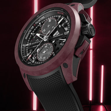 Norqain Wild One Skeleton Chrono Burgundy Limited Edition