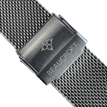 Beaucroft Silver Steel Mesh Strap