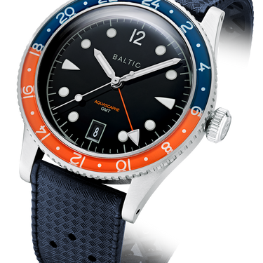 Baltic Aquascaphe GMT Orange - Blue Tropic Strap