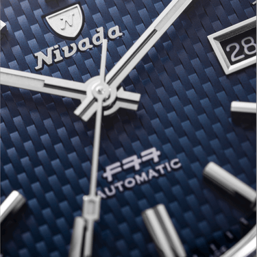 F77 Blue With Date - Nivada Grenchen