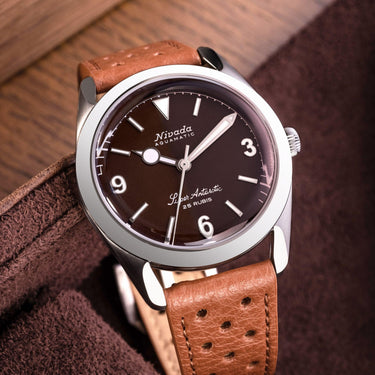 Super Antarctic 3.6.9 Brown No Vintage Effect - White Luminous - Nivada Grenchen